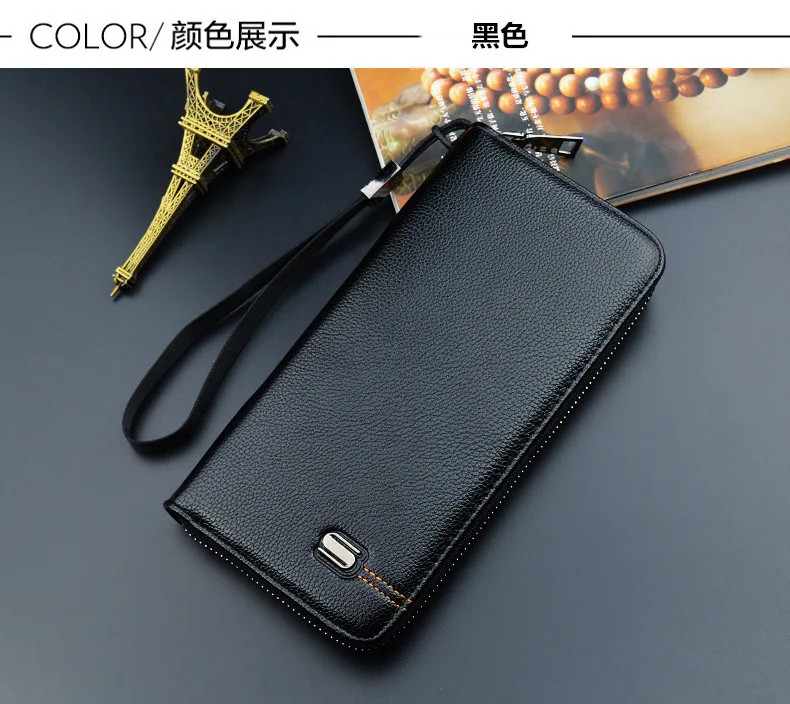 Деловой мужской кожаный Длинный кошелек клатч мужской кошелек ID Card Holder мужской кошелек Carteira Masculina