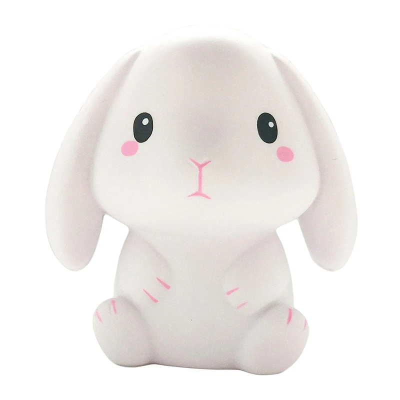 WNNL051-1 PU Slow Rebound Foam Decompression Slow Rebound Squishy Toys Simulation Animal White Rabbit Compression Novelty Toys