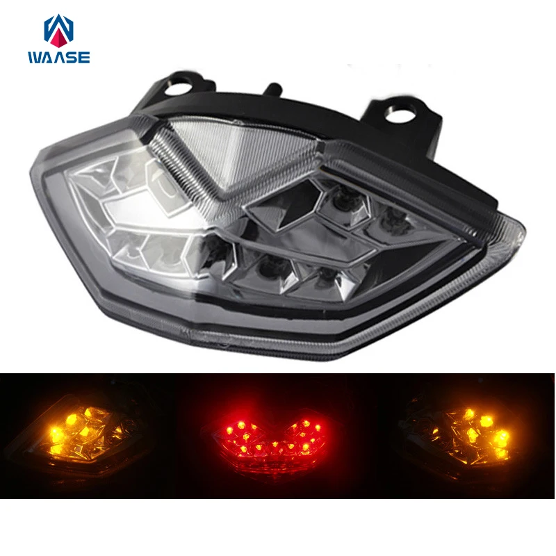 Waase Motorcycle Tail Brake Turn Signals Integrated Led Light For