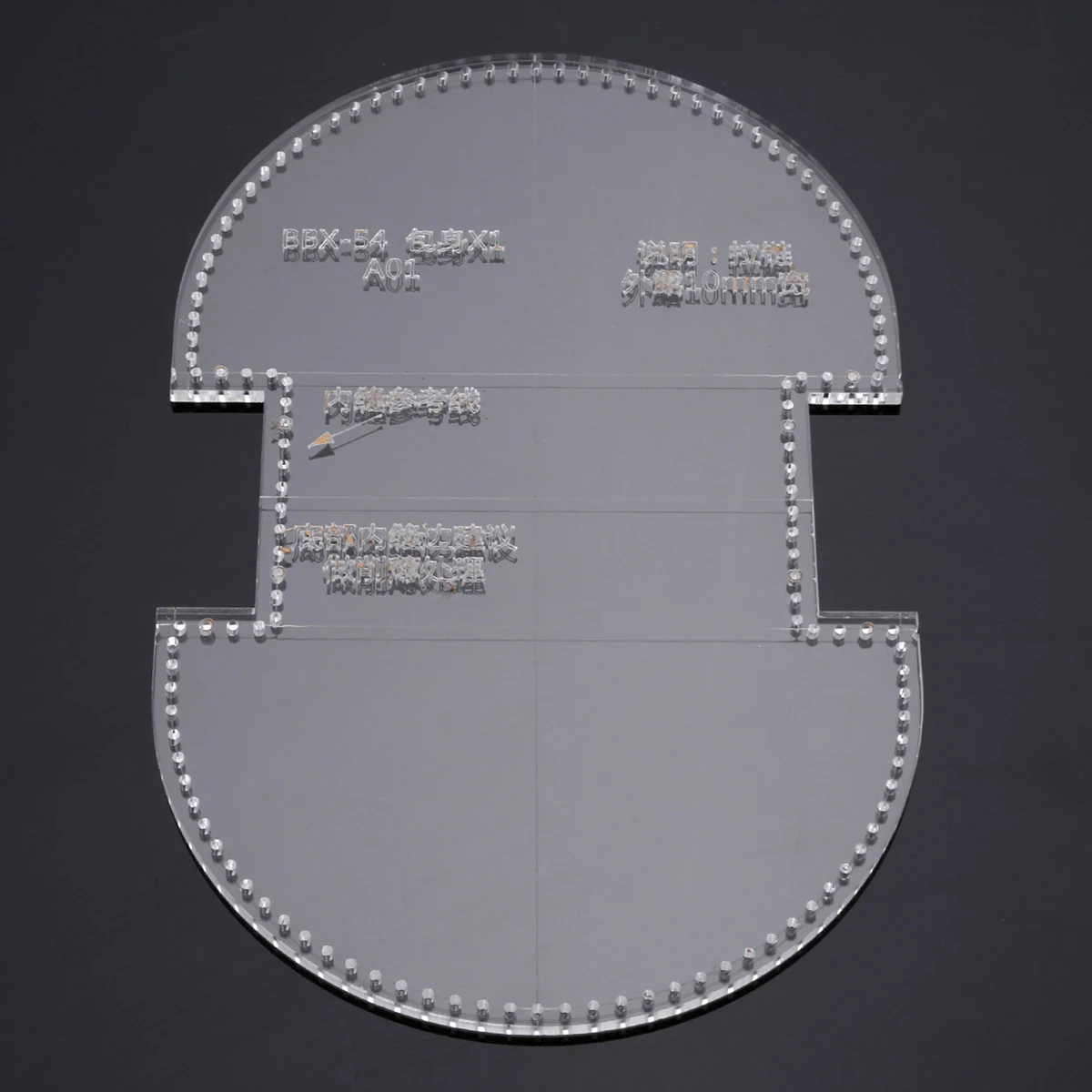 1pc Transparent Acrylic Template Leather Craft Coin Purse Shells Type Bag Pattern Stencil Durable Tool for DIY Crafts