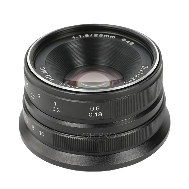 7artisans 25mm / F1.8 Prime Lens to All Single Series for E Mount / for Micro 4/3 Cameras A7 A7II A7R A7RII X-A1 X-A2 G1 G2 G3