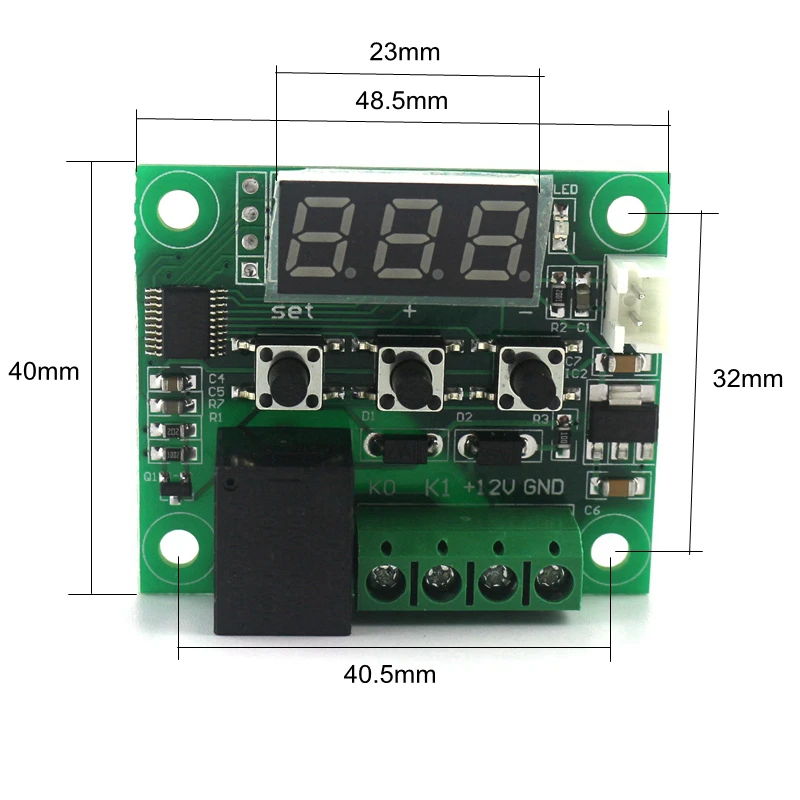 DC 12 V-45~ 110C мини-термостат регулятор цифровой регулятор температуры для инкубатора темп. Управление панель переключателя