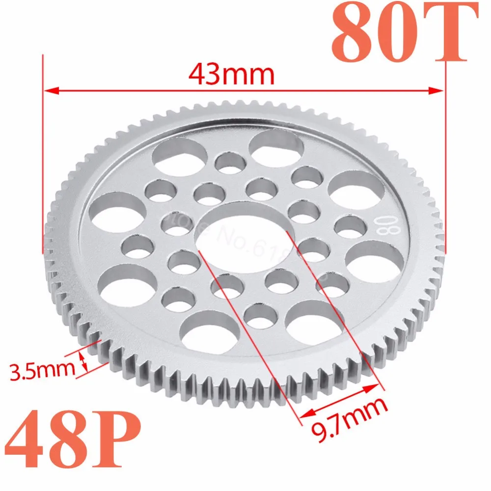 Металлическая Цилиндрическая Шестерня 48P 92T 85T 80T моторная Шестерня s 19T 20T 21T 22T 23T 24T 25T 26T для Sakura D3 XI Zero S 1:10 RC Drift автомобиль