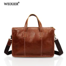 WEIXIER из натуральной кожи, мягкий материал, Мужская Изысканная Высококачественная деловая однотонная сумка, классический дизайн, простая сумка