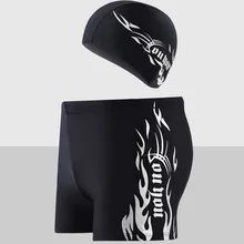 Плавки с кепкой, быстросохнущие шорты для плавания, плавки, шорты для дайвинга, спортивные шорты для плавания, мужские плавки для мальчиков