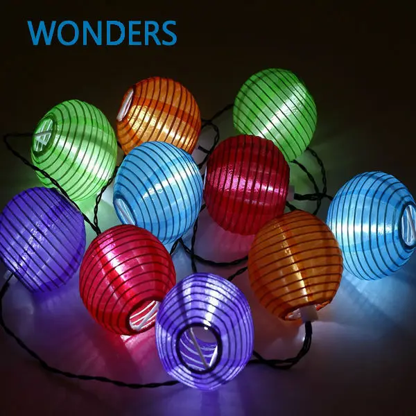 Novelty Solar power Outdoor lighting LED Ball string lamps Black wire