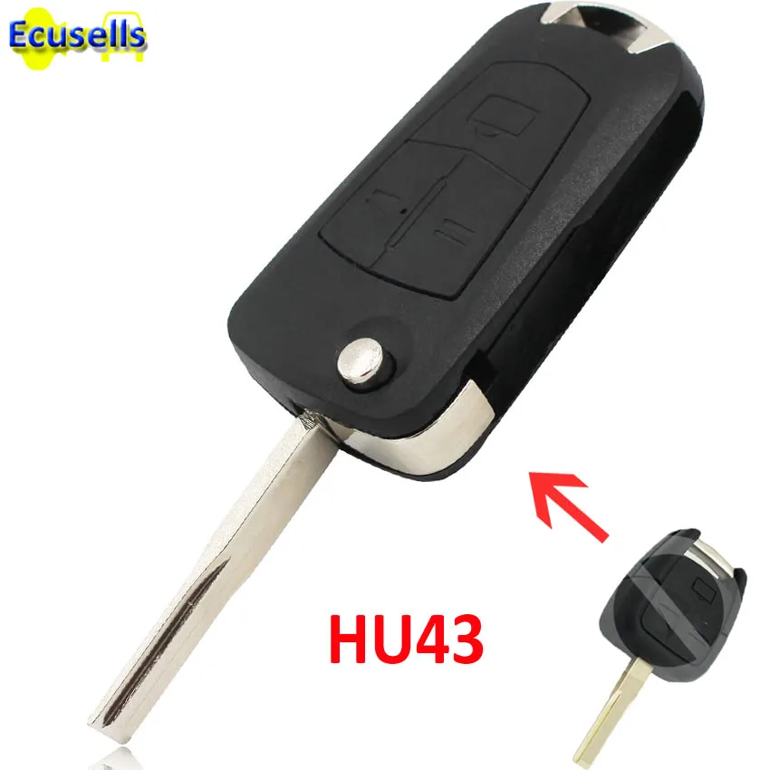 Складной чехол для выкидного ключа обновленный VAUXHALL OPEL VECTRA SIGNUM ZAFIRA 3 кнопочный