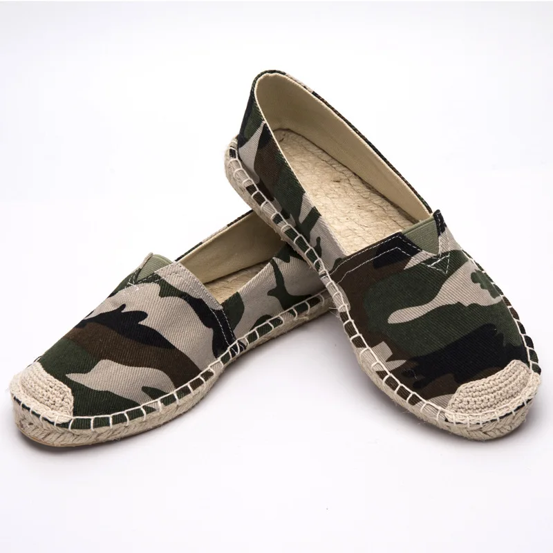 

2019 summer new style simple and simple camouflage straw fisherman shoes women comfortable wild casual flat shoes.