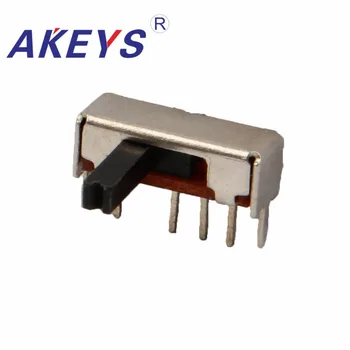 

20PCS SK-13D07 1P3T Single pole three throw handle heights 4.0mm slide switch side insert 3 pin with 2 fixed pin