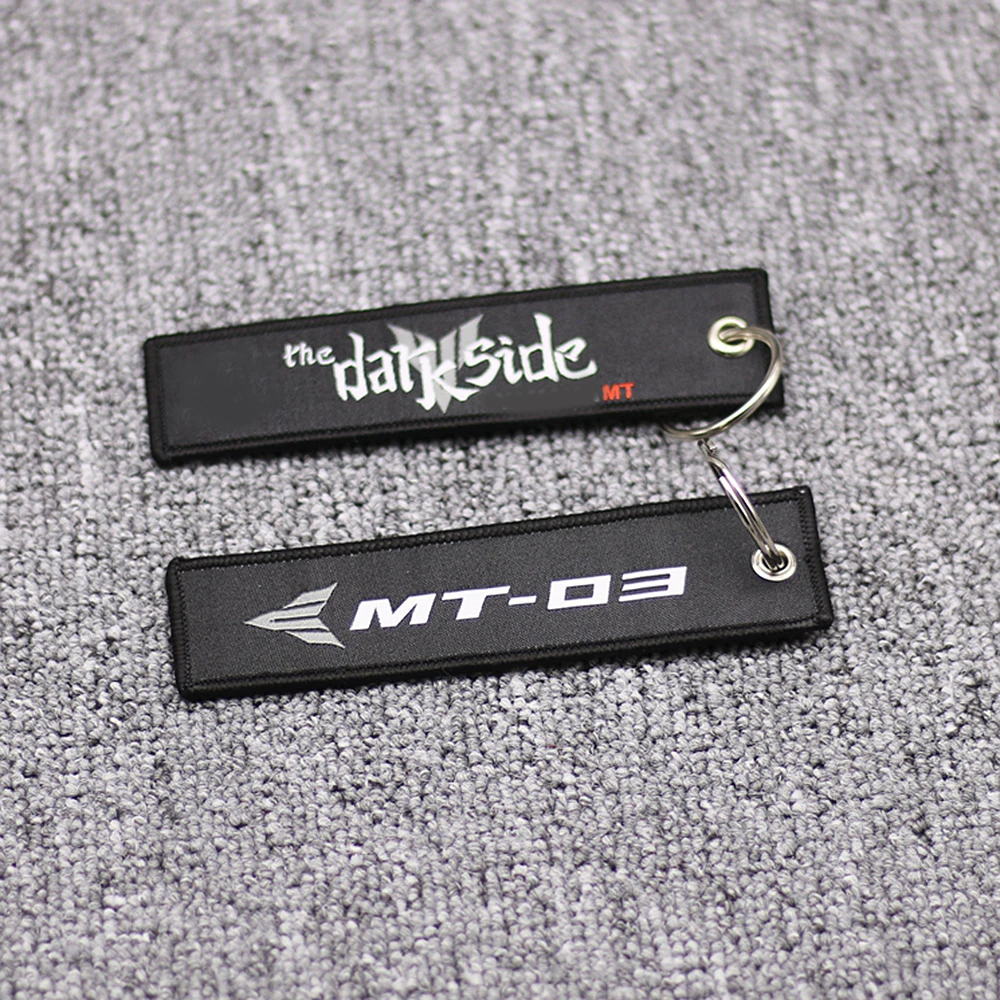 

Embroidery Key Holder Chain Collection Keychain For Yamaha MT03 MT 03 MT-03 Motorcycle Embroidered Badge Keyring