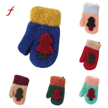 

Cute Christmas Tree Warm women Boy Girl Winter Gloves Gloves Mitten Gift Accessories Women Mittens #4
