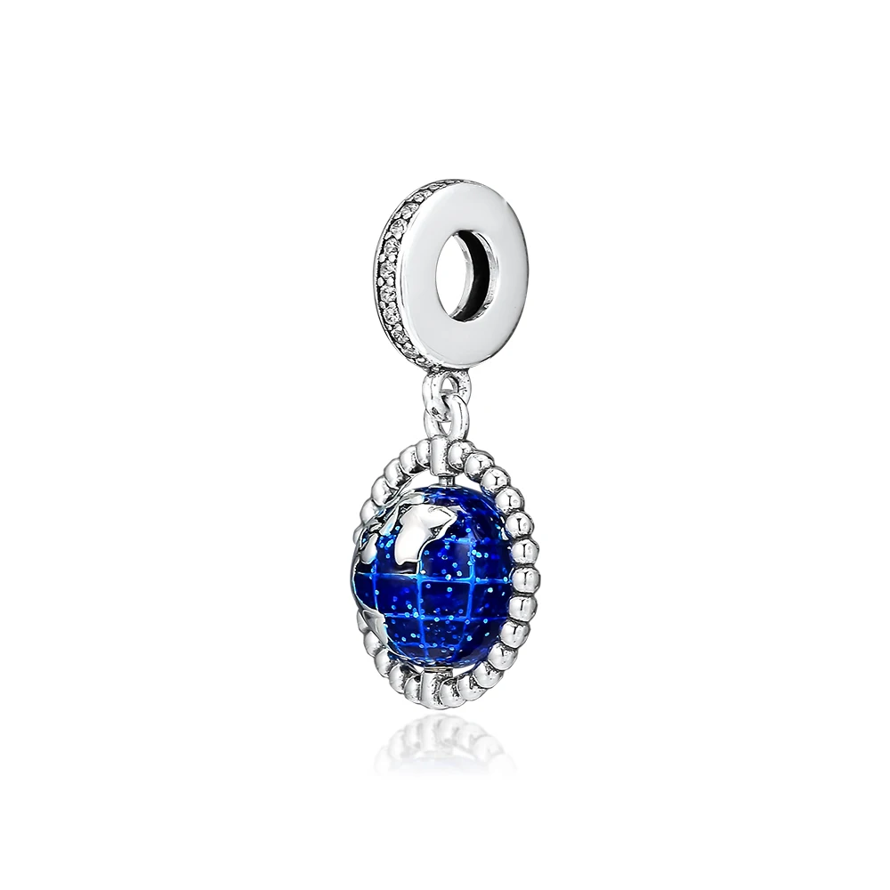 CKK Fit Pandora браслет вращающийся глобус бусины для Подвески для изготовления украшений Стерлинговое Серебро 925 шарик шарм Kralen perles