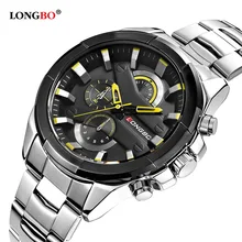 2019 LONGBO Fashion Watch Men Stainless Steel Band Sports Wristwatch Luxury Casual Quartz Watch Male Clock Relogio Masculino burei brand silver stainless steel men sports watch fashion business luxury man wristwatch relogio masculino male casual watch