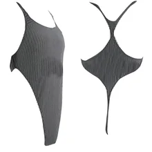 Мужские боди гимнастический купальник хлопок поли спандекс с высоким вырезом борцовка сзади