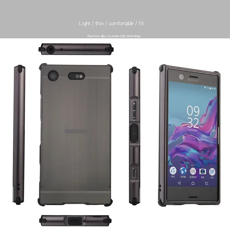 Роскошный чехол для sony Xperia XZ1, компактный металлический алюминиевый каркас, Ультратонкий Пластиковый чехол для sony XZ1 Compact