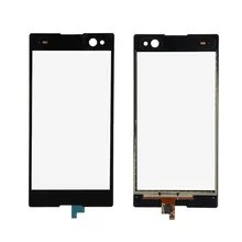 5pcs New Black Glass Panel Lens Touch Screen Digitizer For Sony Xperia C3 D2533 D2502 with LOGO Replacement Parts Free shipping