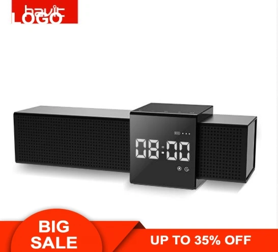 

HAVIT-M28 Portable Bluetooth V4.1 Speaker 3D Stereo Wireless Speaker Audio Player with Time Display Clock Alarm Clock