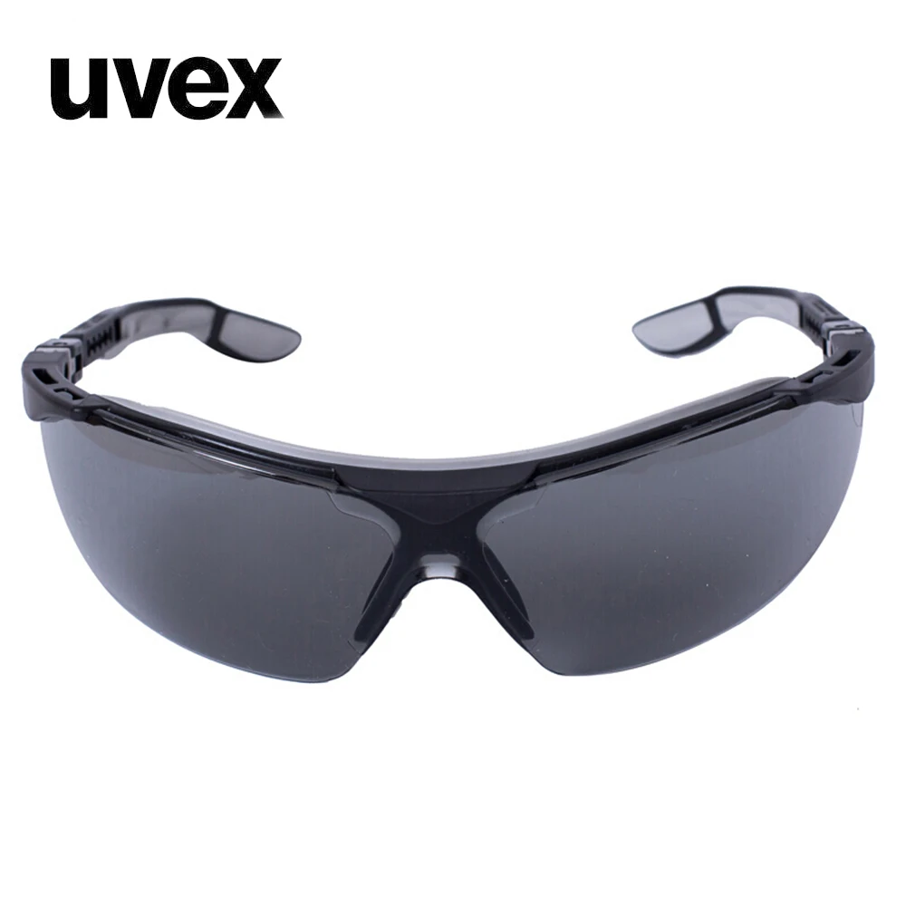 

UVEX 9160076 Goggles Protective Glasses UV Protection Adjustable Mirror Legs Safety Glasses Black with Grey 1 Pair