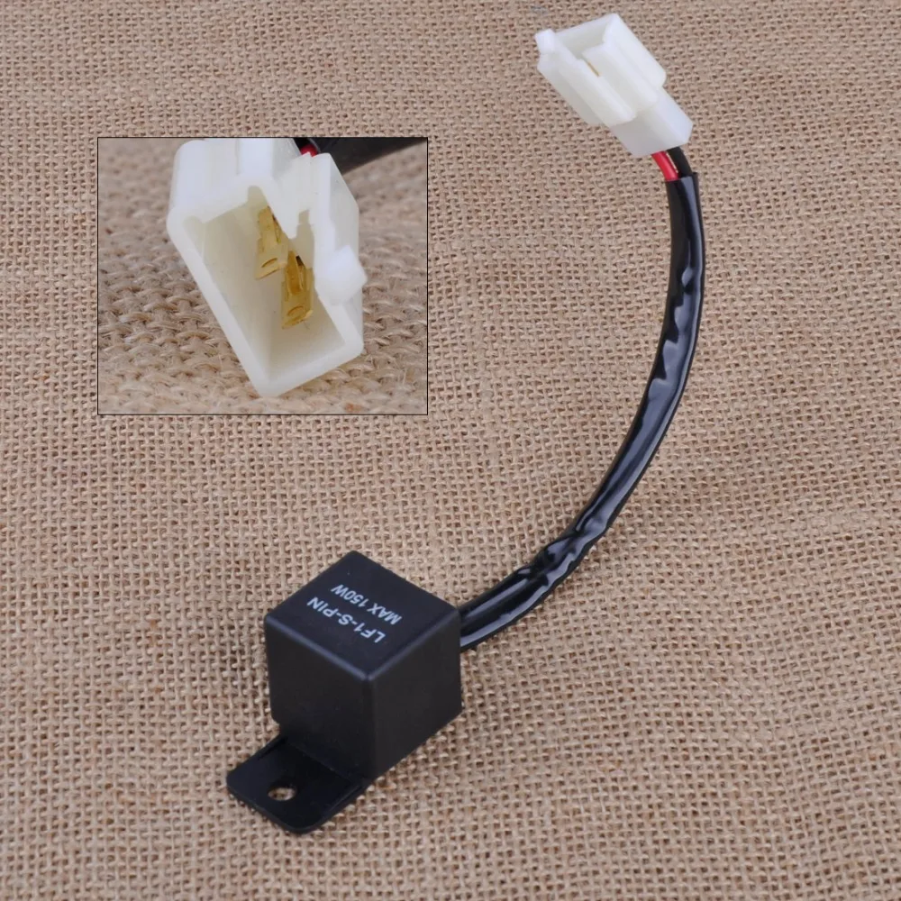 

CITALL Motorcycle 2 PIN 12V DC LED Turn Light Flasher Blinker Relay Signal Rate Control for Harley Honda Kawasaki Yamaha Cruiser