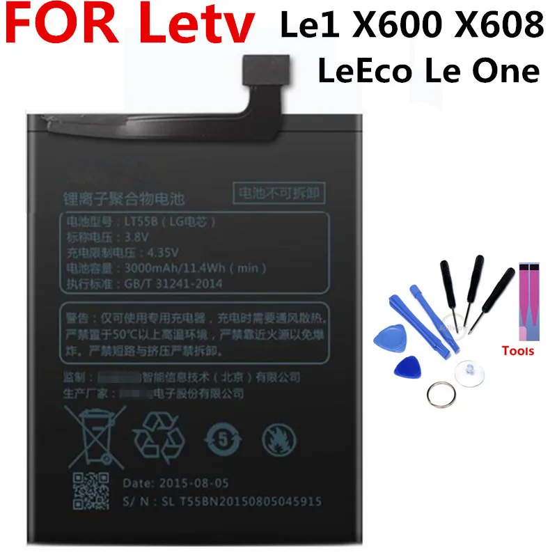 

LT55B battery For Letv LeEco Le One 1 Le1 x600 X608 3000mAh lithium battery li-ion polymer battery High capacit