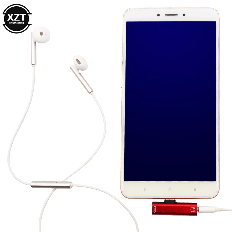 Переходник для зарядки наушников 2 в 1 разъем типа C 3 5 мм адаптер USB Type Xiaomi 6 Huawei p20pro