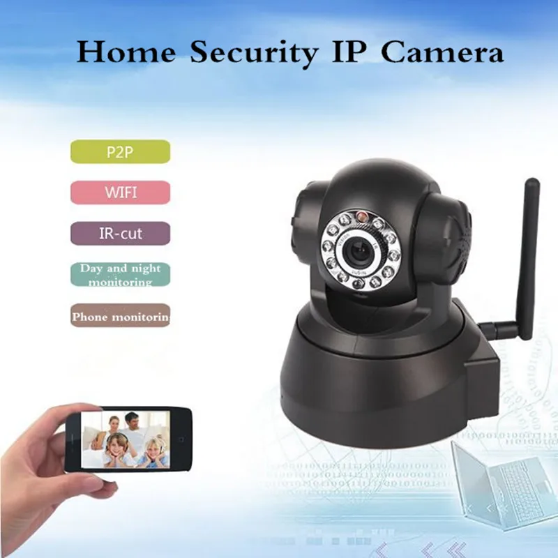 WIFI IP Telecamera di Sicurezza 1080 p robot HD video di Sorveglianza di Sicurezza Domestica 360 IR