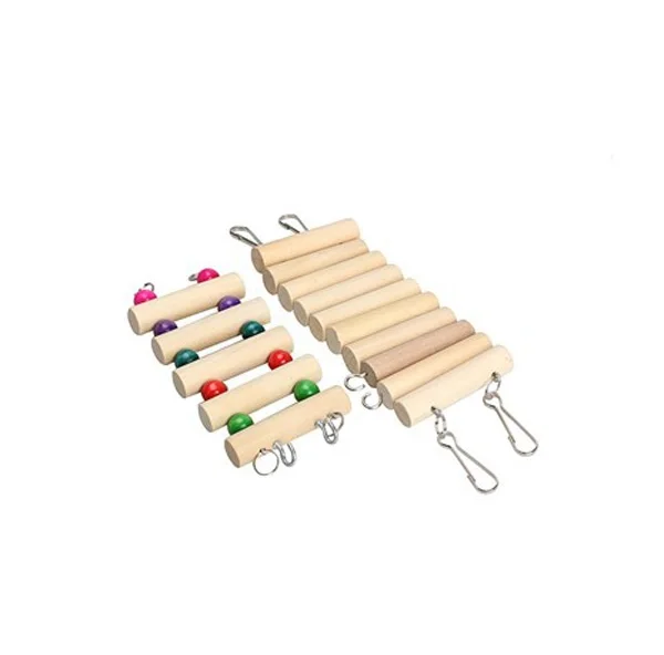 1 Set Pet Toy Wooden Small Parrot Rat Hamster Toy 2pcs Ladder