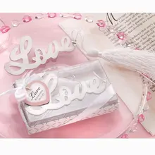 Свадебные сувениры Любовь Закладка с буквами вечерние из нержавеющей стали кисточки белый