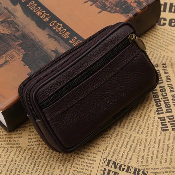 

Men Leather Pouch Belt Hiking Camping Mobile Phone Pocket Pack Waist Bag