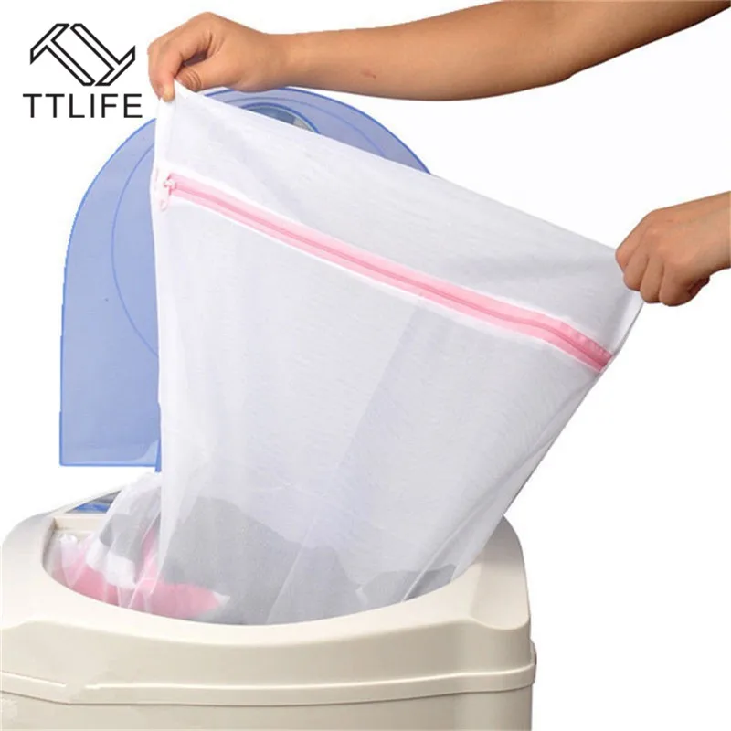 

TTLIFE 3 Size Zippered Mesh Washing Laundry Bags Foldable Lingerie Bra Socks Underwear Washing Machine Clothes Protection Net