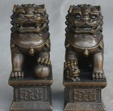 6 &quotКитайский Фэншуй Бронзовая фигурка для привлечения богатства Экзорцизм