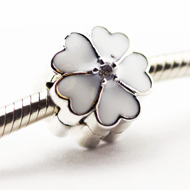 

Beads 100% 925 Sterling Silver Primrose silver Clip Charm for Jewelry Making Fit charms Bracelets DIY free shipping SC016
