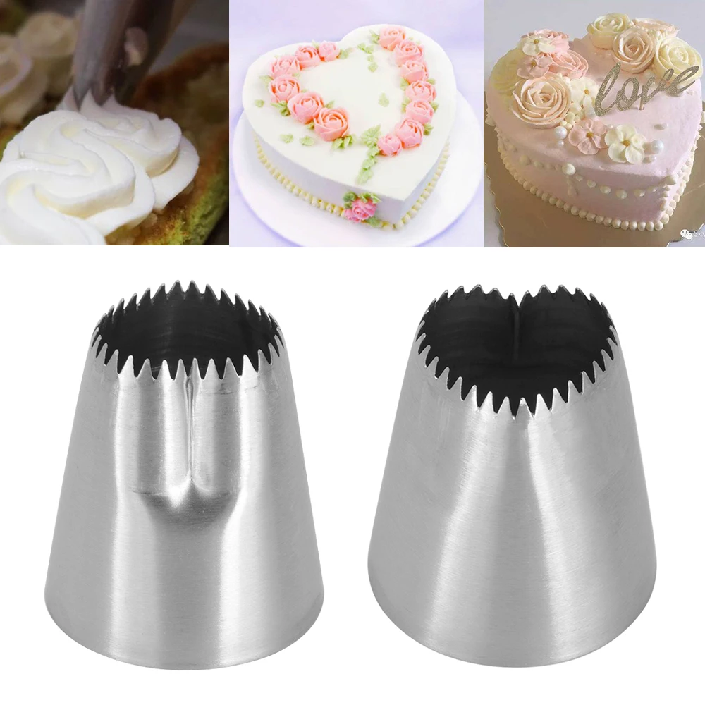 

1PC Heart-shape Icing Piping Nozzles Stainless Steel DIY Cream Cupcake Pastry Tips Nozzle Kitchen Bakery Cake Decoration Tool