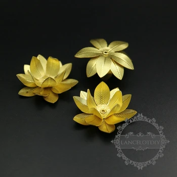 

26mm raw brass color flower beads cap DIY supplies findings 1564005