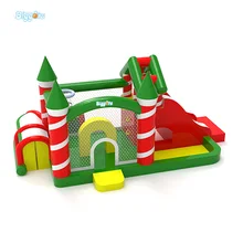 All In 1 Tropical Carnival Inflatable Bouncer Slide Jumping Castle Inflatable Bounce House With Ball Kits