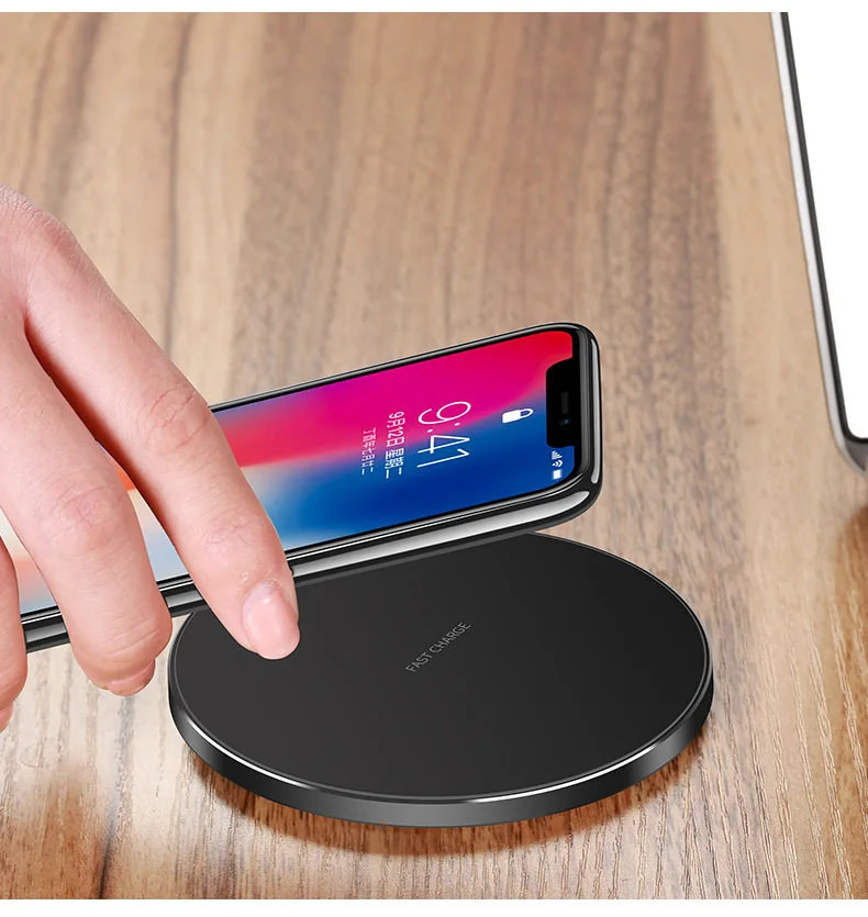10W Qi Беспроводное зарядное устройство для iPhone X/8 Видимый быстрый беспроводной зарядный коврик для samsung S8/S8+ 8 Беспроводное зарядное устройство двойной
