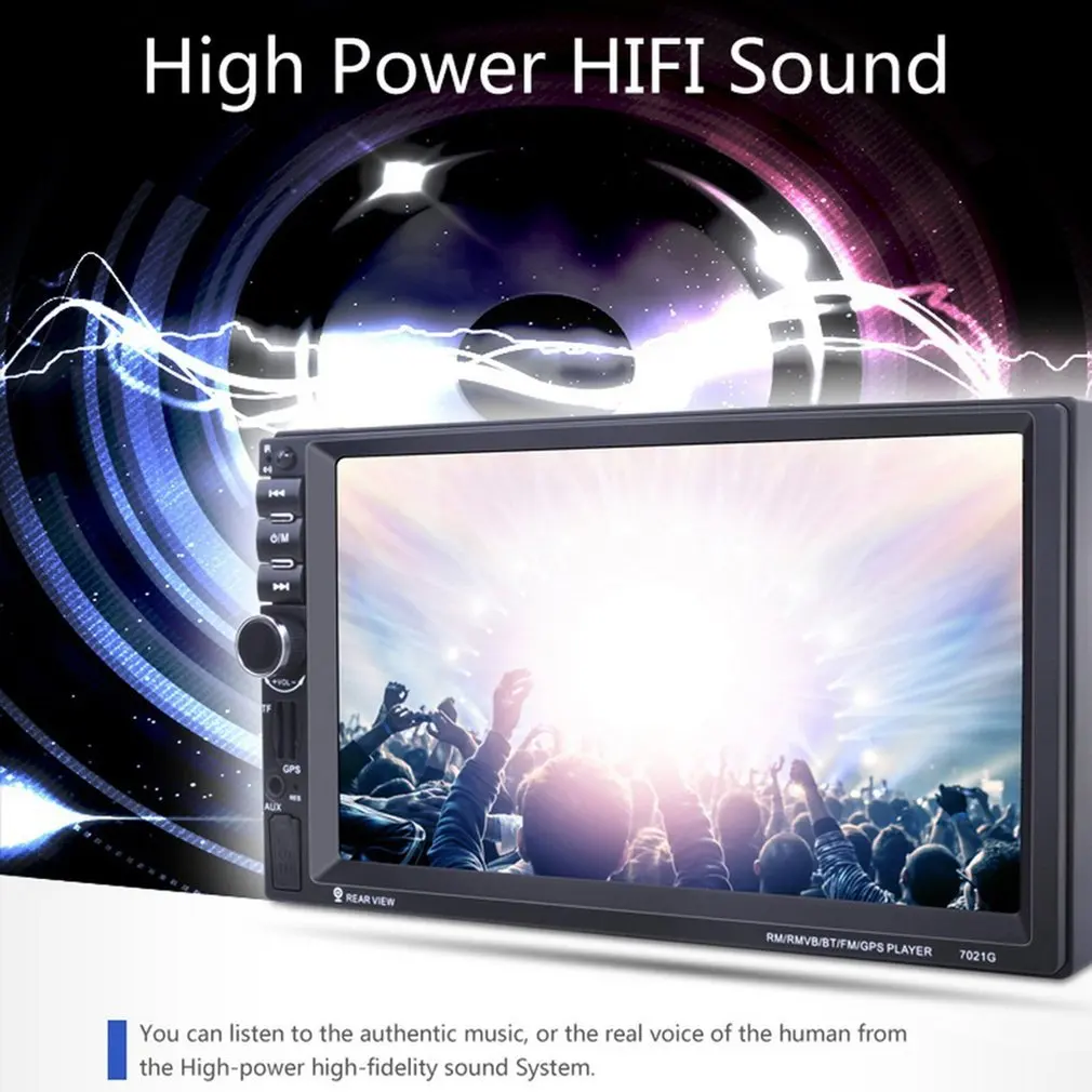 

7021GM GPS Navigation 1080P HD Digital Screen Car MP5 Player Bluetooth Stereo Radio 7 Inch Universal DVD Player