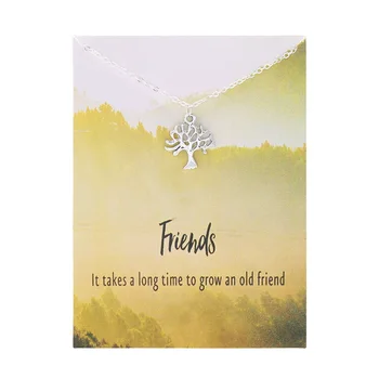

12pcs New Arrived Friendship Friiends Tree Life Alloy Pendant Chocker Necklace For Women Fashion Jewelry