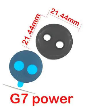 1 шт. задняя камера стеклянный объектив для Motorola Moto E4 G4 G5 G5s G6 G7 Play Plus power с наклейка - Color: G7 Power Black