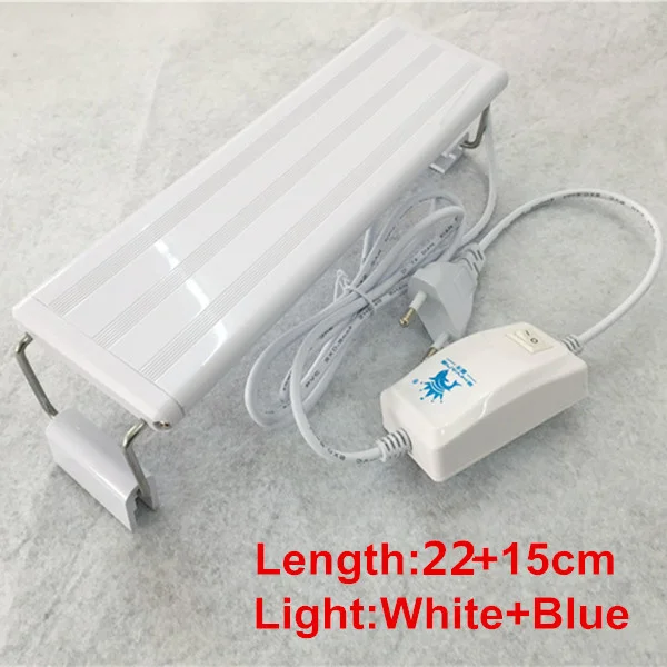 3W4W/6 W/8 W/10 W Светодиодный расширяемый аквариумный свет освещение для выращивания растений водное растительное освещение водонепроницаемая лампа для аквариума - Цвет: XY-20N WhitexBlue