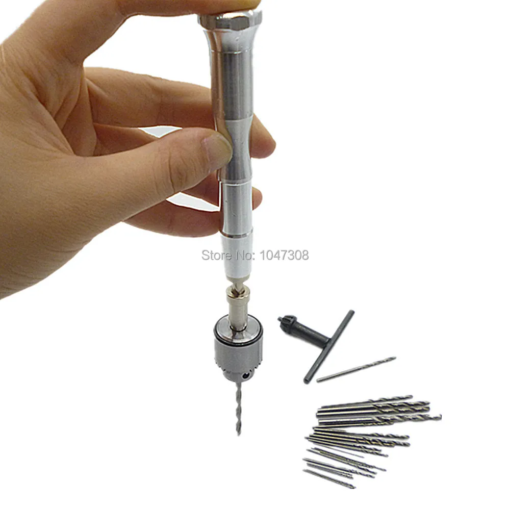 

Semi-Automatic Hand Drill Micro Craft Jewellery Manual Drill Jewelry Hand Twist Drill W/ 25pc Mini Hss Twist Micro-Drill Bits