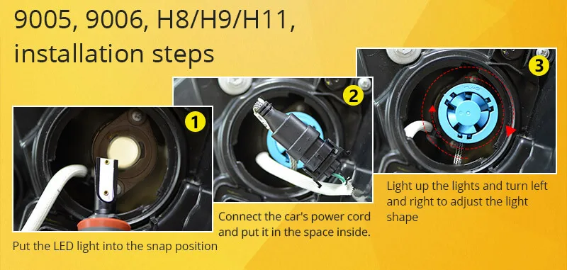 NAO h7 h11 led h4 led головной светильник h1 светодиодные лампы для авто hb4 автомобильные 12В h4 мотоцикла светильник hb3 h8 9006 автомобильные аксессуары 9005 h9 6000K