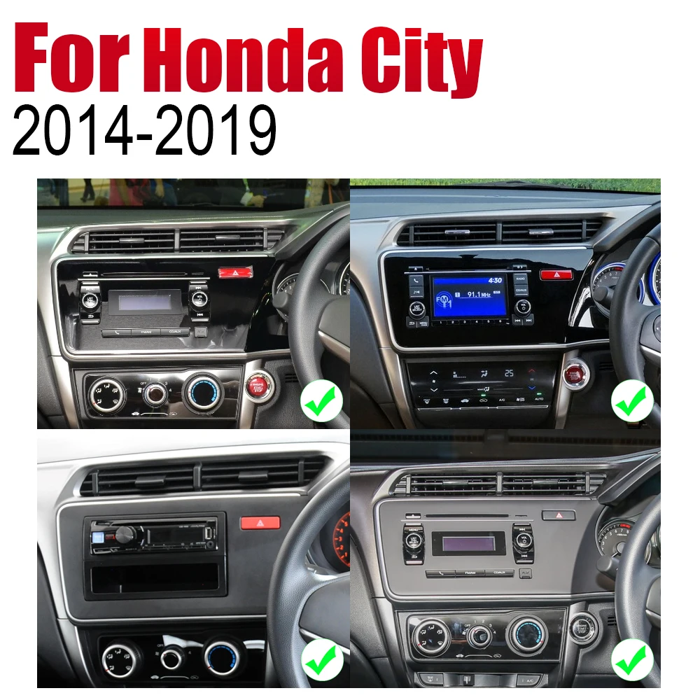 Cheap Auto Radio 2 Din Android Car Player For Honda City 2014~2019 GPS Navigation BT Wifi Map Multimedia system Stereo RHD 2