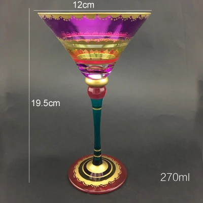 Европейский бессвинцовый окрашенный красный бокал для вина Кубок Коктейльные стеклянные свечи в стеклянной чашке бытовые Бар Отель вечерние стеклянные стаканы - Цвет: 120X195MM