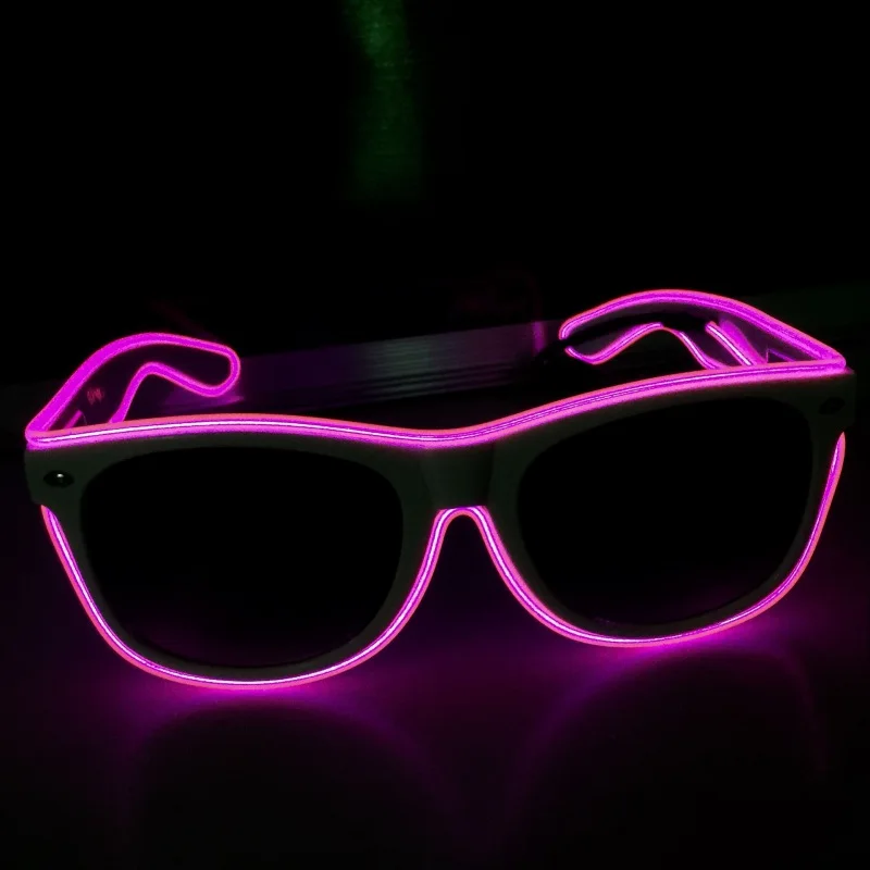 Мигающий на проводе светодиодный очки светящиеся вечерние декоративное освещение классический подарок яркий светодиодный свет Солнцезащитные очки для отдыха - Цвет: MR