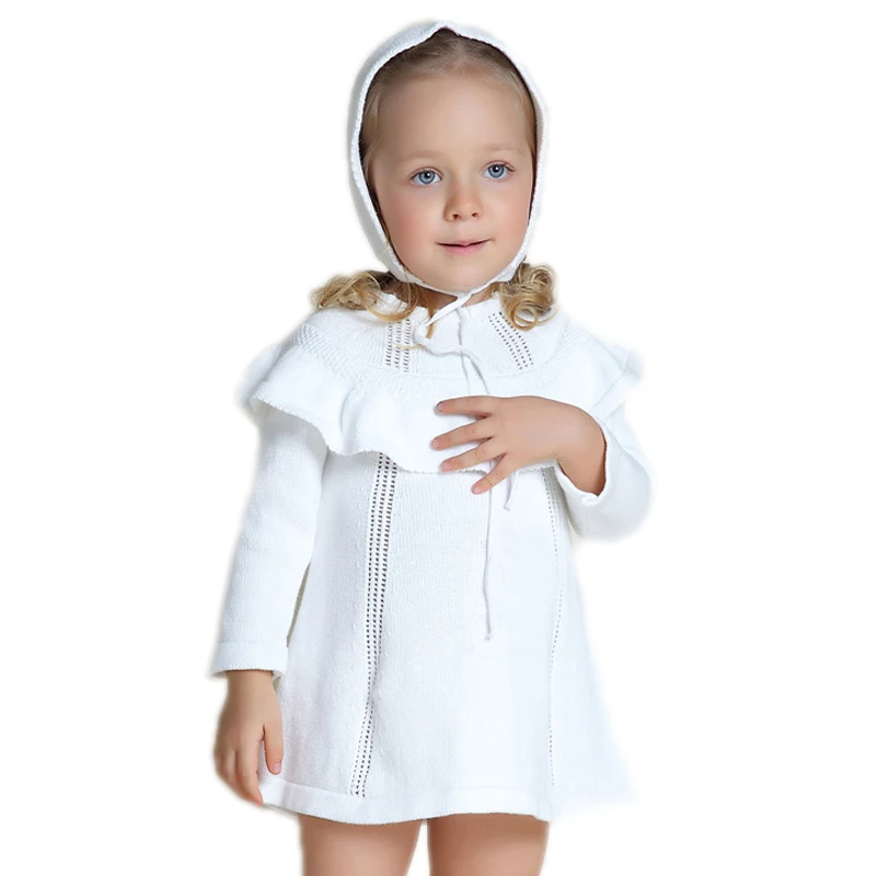 Newborn baby girl dresses 2018 spring infant baby girl dress knit