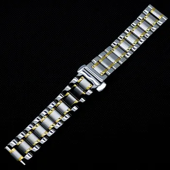 

Watch Strap 20mm Silver Golden Solid Stainless Steel Watchband Bracelet for Hours Replacement Bracelet Bands