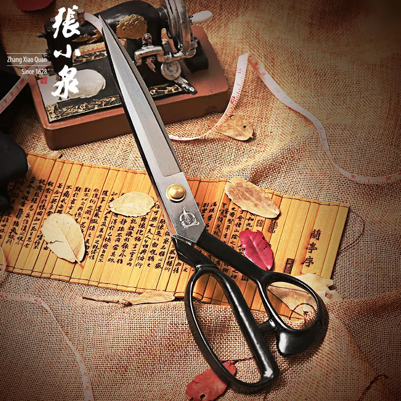 

ZXQ Household Vintage Cloth Sewing Scissors Cut Copper Rivets Adjustable High Carbon Steel Professional Tailor Garment Scissors