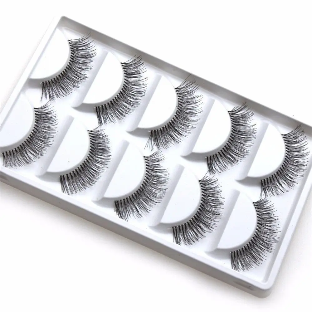 

5 Pairs Long Makeup Cross Thick False Eyelashes Natural Handmade Long Eye Lashes Eye Makeup Tools Cosmetic Faux Eye Lashes A21