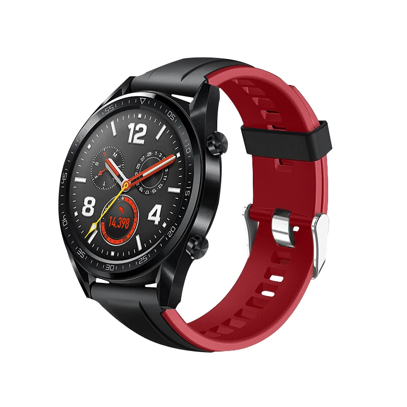 Двойной Цветной ремешок для huawei Watch GT Active/Elegan Band спортивный ремешок для Honor watch Волшебные умные часы браслет